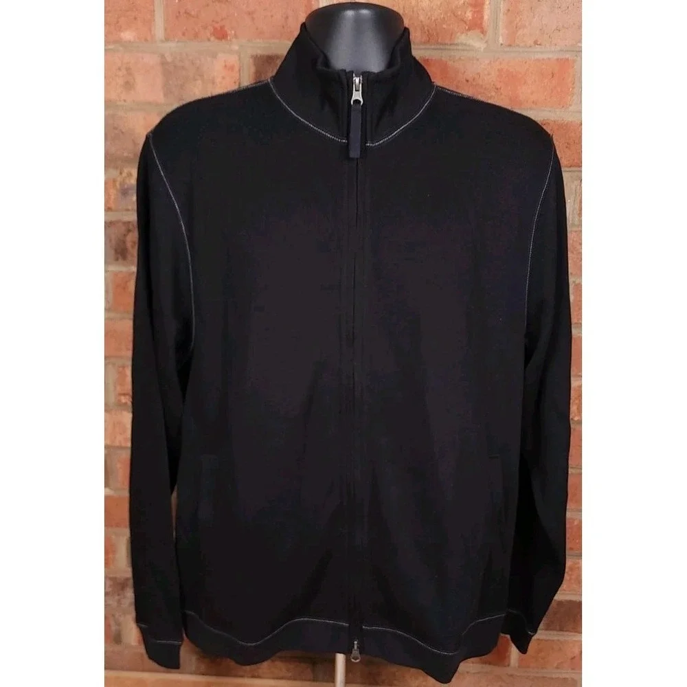 Maus & Hoffman Delray Cotton Active Medium Long‎ Sleeve Full Zip Black